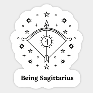 Being Sagittarius Sticker